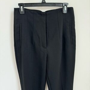 Zara high waisted, pleated, black ankle trousers - Size L
